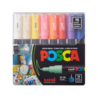 UNI POSCA Fine Tip 8 Colors Set PC-3M Water-Based Colour Paint
