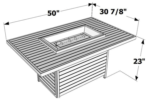 Brooks Fire Table Dimensions