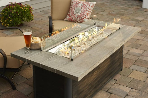 Rectangle Fire Table Cedar Ridge by Outdoor Great Room Company