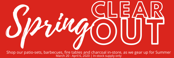 Barbecues Galore Spring Clearout Sale features patio furniture, barbecues and accessories on sale at all five of our stores