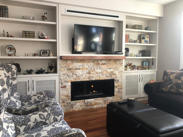 Gas fireplace selection and gas installation services available at Barbecues Galore in Toronto, Burlington, Oakville and Calgary 