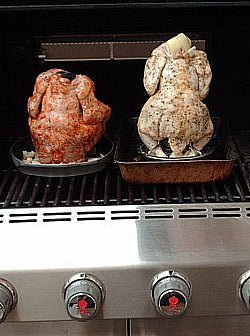 Two Turkeys on the Barbecue