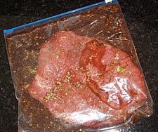 Combine marinade ingredients in a large zip-top plastic bag.
