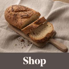 400g seeded loaf on a chopping board