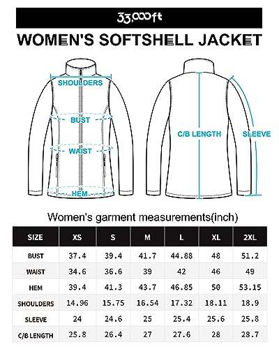 33,000ft Women's Lightweight Softshell Jacket Fleece Lined Windbreaker – A  Penny Saved