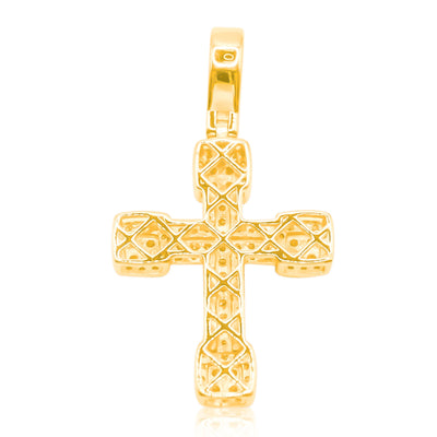 Cross Prong Diamond Pendant (1.00CT) in 10K Gold