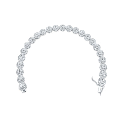 Round Cut Diamond Tennis Bracelet (1.60CTW) in 925 Sterling Silver - 6mm