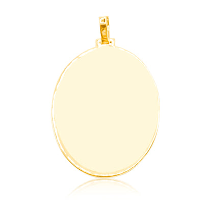 Oval Shape Custom Diamond Memory Pendant (2.50CT) in 10K Gold