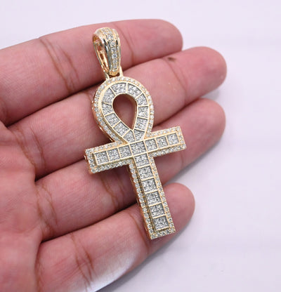 Ankh Diamond Pendant (2.80CT) in 10K Gold