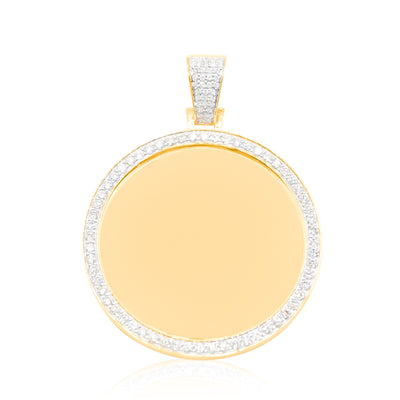 Round Shape Custom Diamond Memory Pendant (3.25CT) in 10K Gold