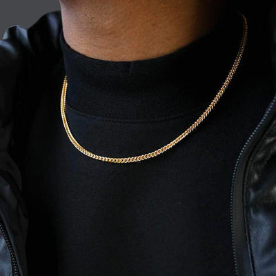 3mm 10K Gold Hollow Franco Chain (White or Yellow) - from 16 to 28 Inches