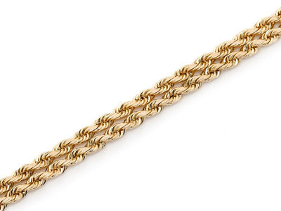 2mm 10K Solid Gold Rope Chain (White or Yellow) - from 22 to 20 Inches