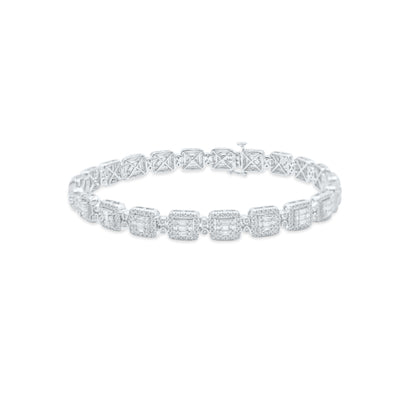 Baguette Diamond Tennis Bracelet (3.50CTW) in 10K Gold - 6.5mm