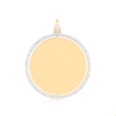 Round Shape Custom Diamond Memory Pendant (8.00CT) in 10K Gold