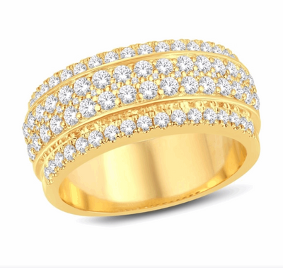 10K Gold Diamond Men's Ring 1.47CT