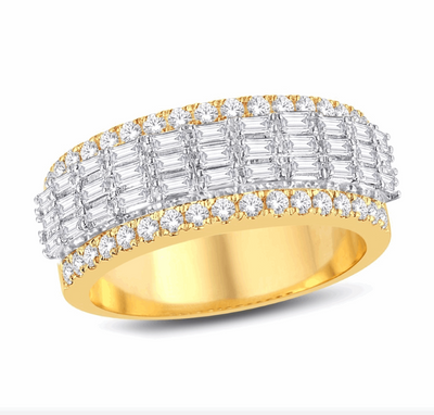 10K Gold Diamond Men's Ring 1.41CT