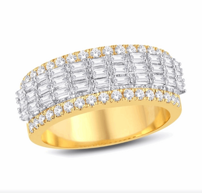 10K Gold Diamond Men's Ring 1.44CT