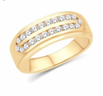 10K Gold Diamond Men's Ring 0.55CT