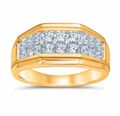 10K Gold Diamond Men's Ring 1.37CT