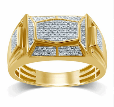 10K Gold Diamond Men's Ring 0.25CT