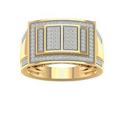 10K Gold Diamond Men's Ring 0.33CT