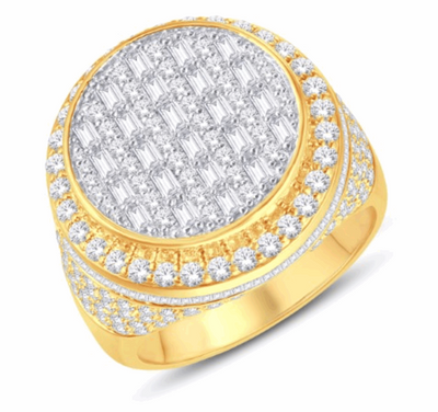 10K Gold Diamond Men's Ring 3.43CT