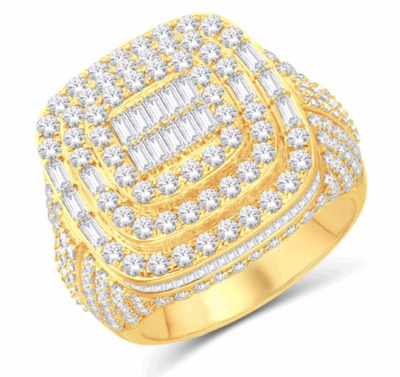 10K Gold Diamond Men's Ring 4.81CT