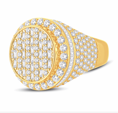 10K Gold Diamond Men's Ring 4.92CT