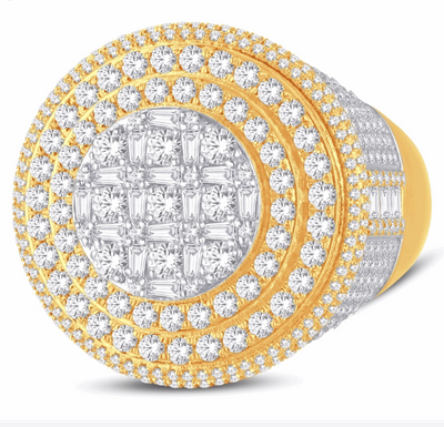 10K Gold Diamond Men's Ring 3.00CT
