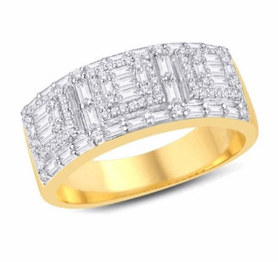 10K Gold Diamond Men's Ring 1.09CT