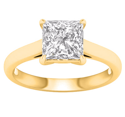 Princess Cut Diamond Women's Ring (2.00CT) in 14K Gold - Size 7 to 12 (LAB GROWN DIAMONDS)