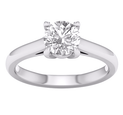 Round Cut Diamond Women's Ring (1.50CT) in 14K Gold - Size 7 to 12 (LAB GROWN DIAMONDS)