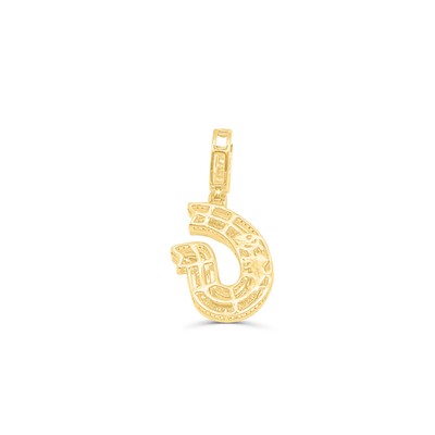 G Letter Baguette Initial Diamond Pendant (0.65CT) in 10K Gold