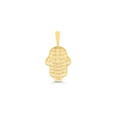 Hamsa Hand Diamond Pendant (1.13CT) in 10K Gold