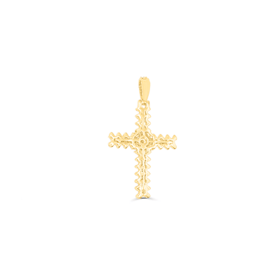 Stylish Cross Diamond Pendant (1.13CT) in 10K Gold