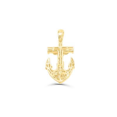 Jesus Anchor Bling Diamond Pendant Diamonds (1.25CT) in 10K Gold