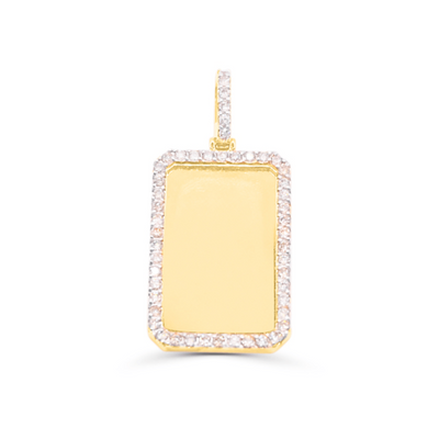 Rectangular Shape Custom Diamond Memory Pendant (1.70CT) in 10K Gold