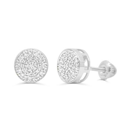 Round Shape Stylish Diamond Cluster Stud Earring (0.25CT) in 10K Gold (Yellow or White)