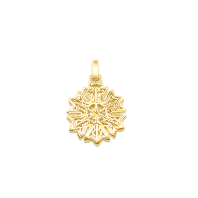 Flower Shape Baguette Diamond Pendant (1.84CT) in 10K Gold