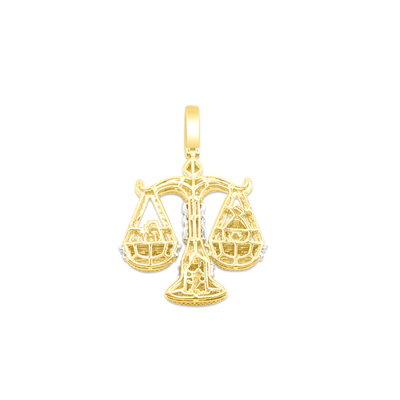 Justice Scales Bling Diamond Pendant (2.15CT) in 10K Gold
