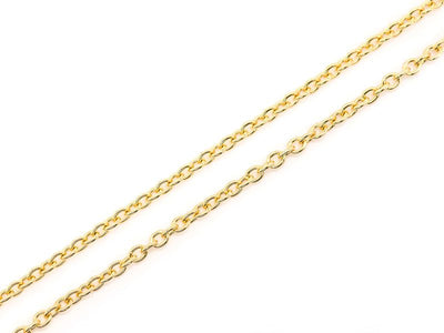 2mm 14K Gold Rolo Chain (White or Yellow or Rose) - from 16 to 24 Inches