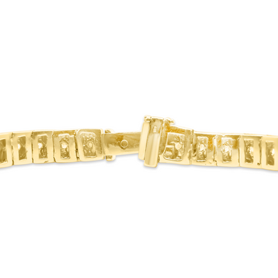 Tennis Diamond Bracelet (4CT) in 14K Yellow Gold - 6.5mm