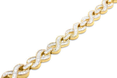Infinity Diamond Bracelet (9.75CTW) in 10K Gold - 13mm