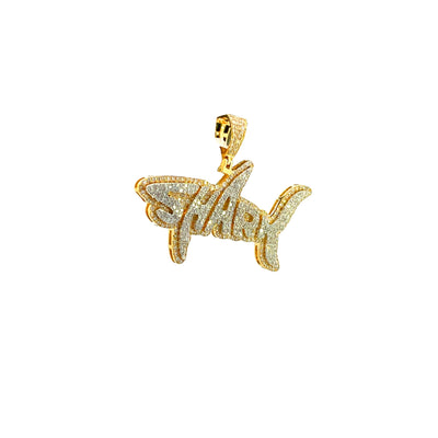 Shark Hip Hop Diamond Pendant for Men (1.50CT) in 10K Yellow Gold