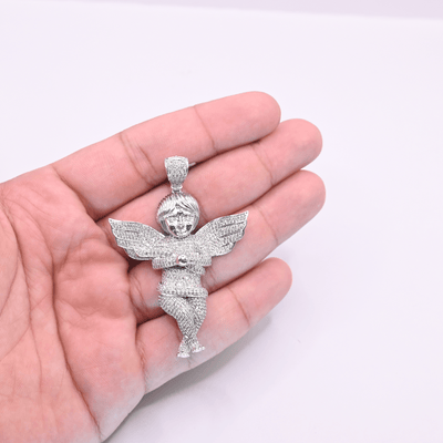 Hip Hop Angel Wings Diamond Pendant (3.01CT) in 10K Gold