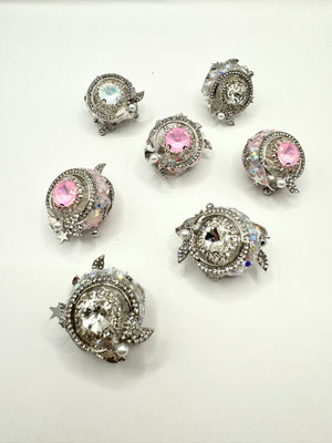 Clear Bead With Rhinestone Embellishments - The Aubrey Shop 