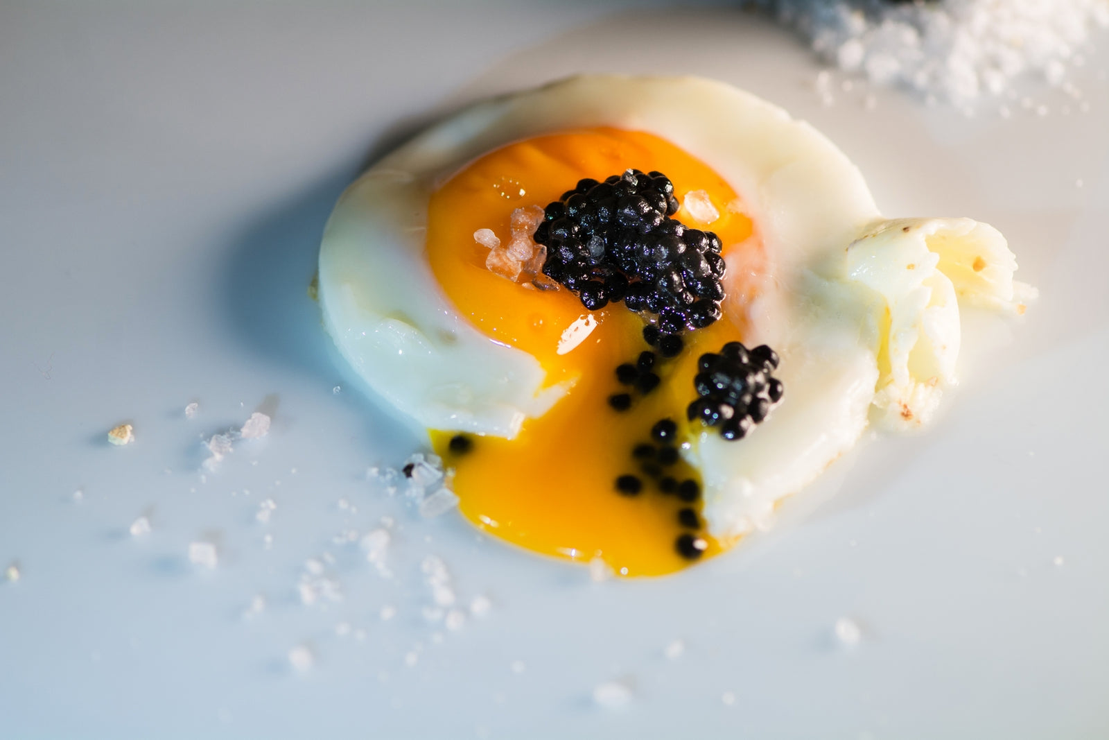 SUNNY-SIDE-UP EGG WITH BLACK TRUFFLE PEARLS