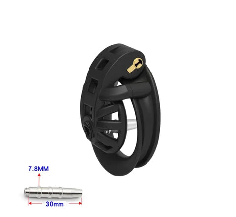 cage de chasteté négative avec cathéter urétral métallique