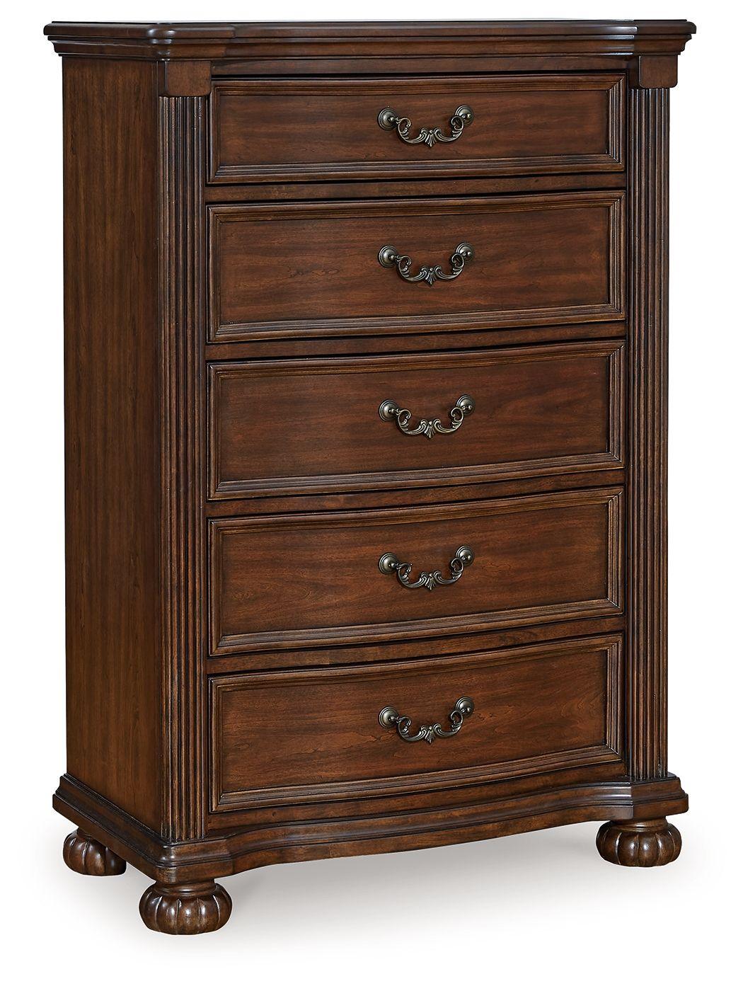 The Willowton Brown / Beige / White Six Drawer Dresser is