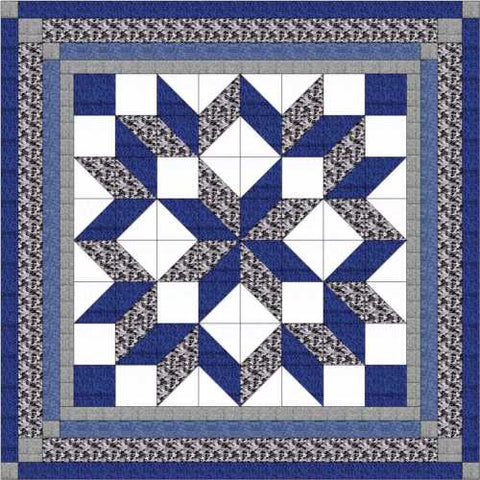 black and blue quilt